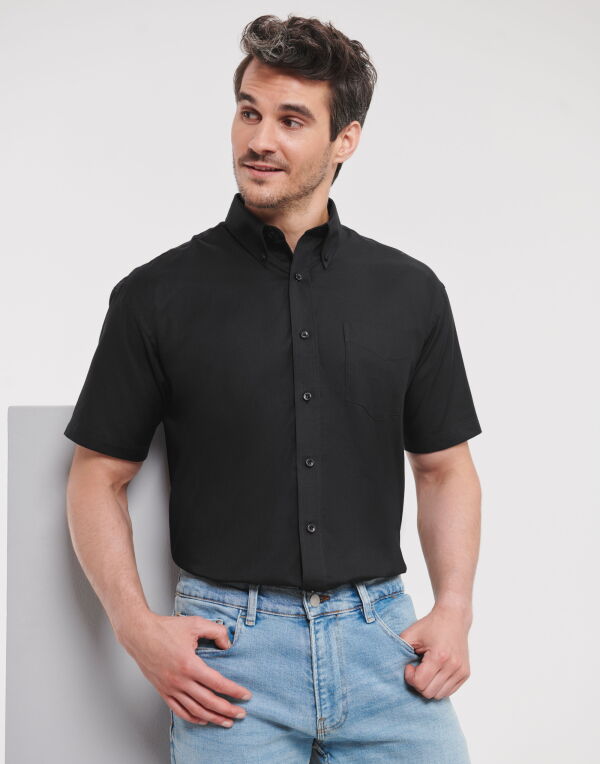 933M Russell Collection Men's S/Sleeve Oxford Shirt