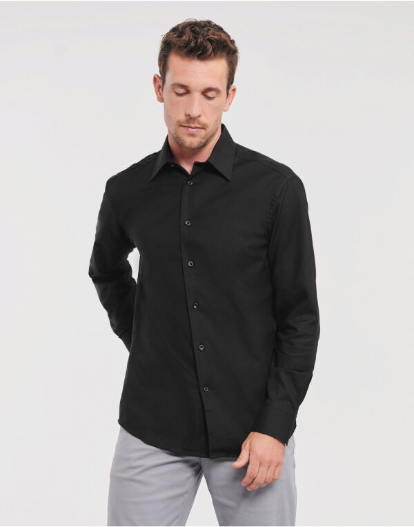 922M Russell Collection Men's L/Sleeve Oxford Shirt