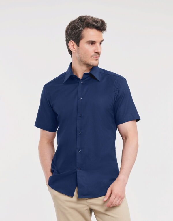 923M Russell Collection Men's S/Sleeve Oxford Shirt
