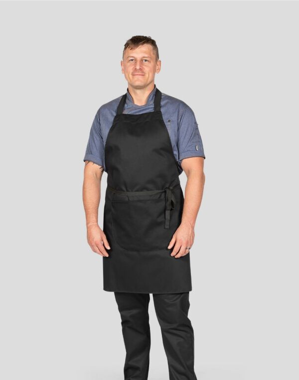 DP55CNQ Dennys Low Cost Bib Apron With Pocket