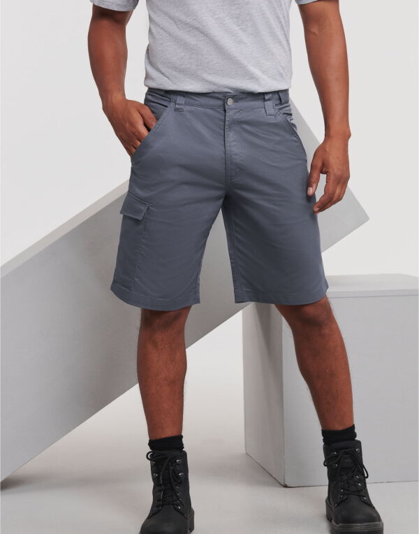 002M Russell Polycotton Twill Shorts