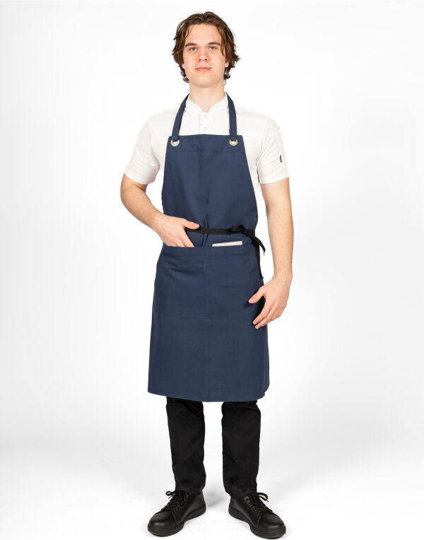 DP114 Dennys Canvas Bib Apron With Pocket