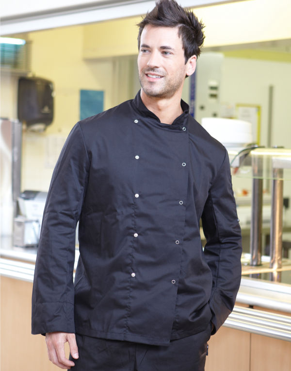 DD08C Dennys Long Sleeve Chef's Jacket (BK)
