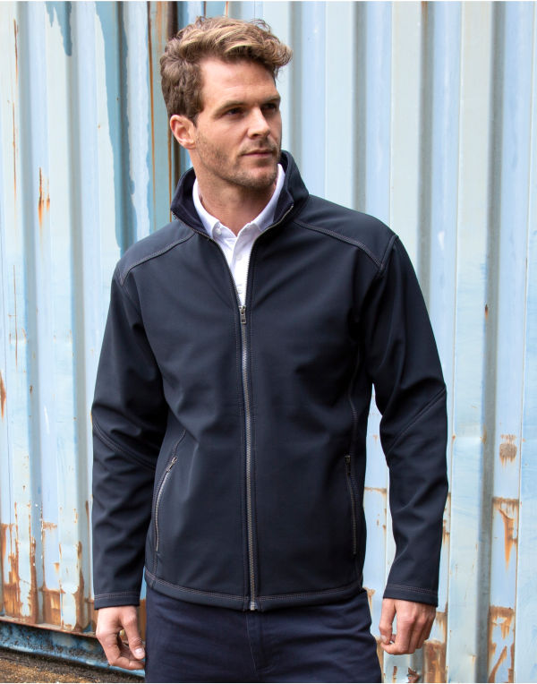 R455M WORK-GUARD by Result Men's Treble Stitch Softshell