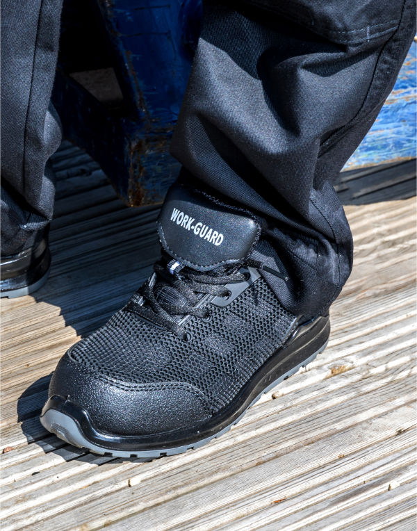 R456X WORK-GUARD by Result Unisex All Black Safety Trainer